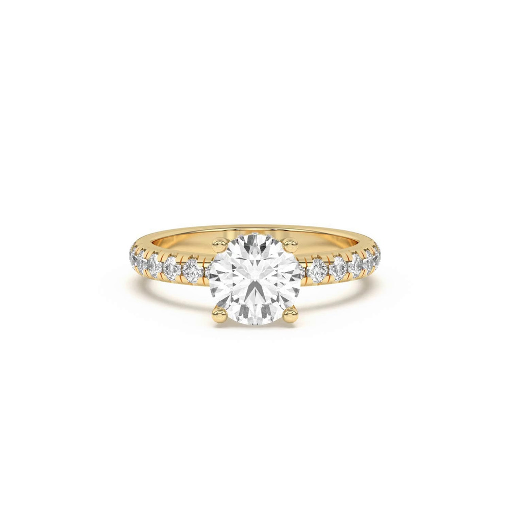 360 degree view of Marie Majestic Hidden Halo Pavé Engagement Ring