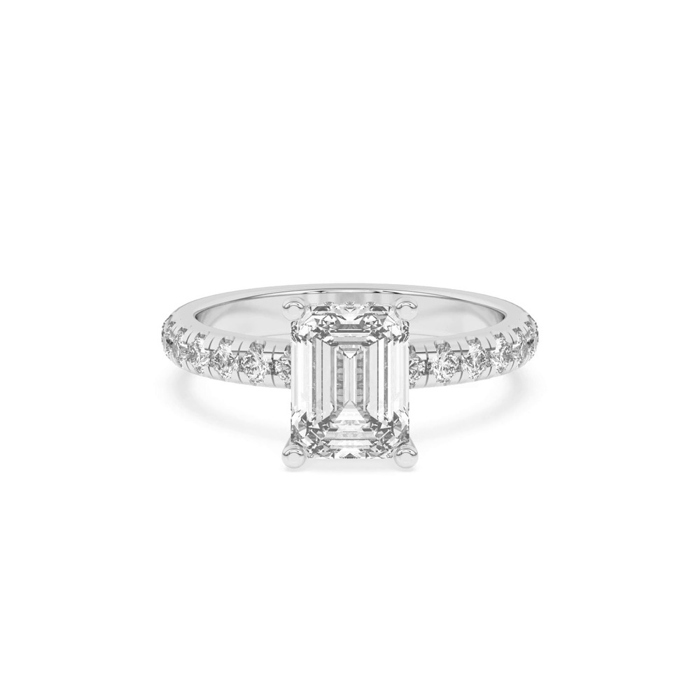 360 degree view of Marie Majestic Hidden Halo Lab Pavé Engagement Ring