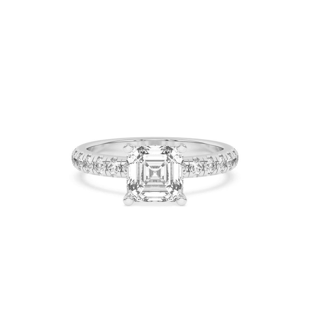 360 degree view of Marie Majestic Hidden Halo Lab Pavé Engagement Ring