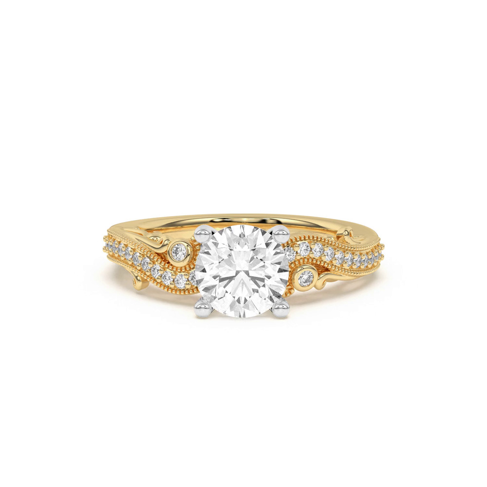 360 degree view of Oasis Filigree Pavé Lab Engagement Ring