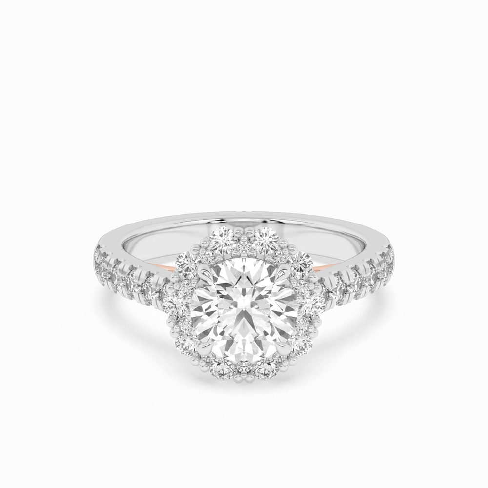360 degree view of Seraphine Halo Engagement Ring