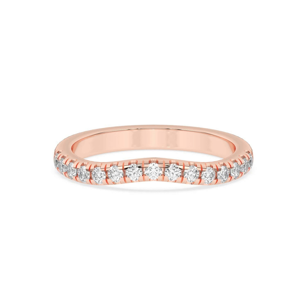 360 degree view of Petalo Pavé Curved Band