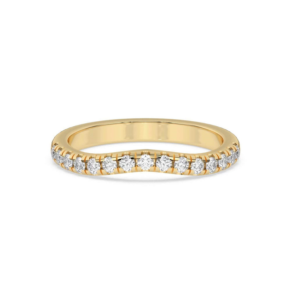 360 degree view of Petalo Pavé Curved Band