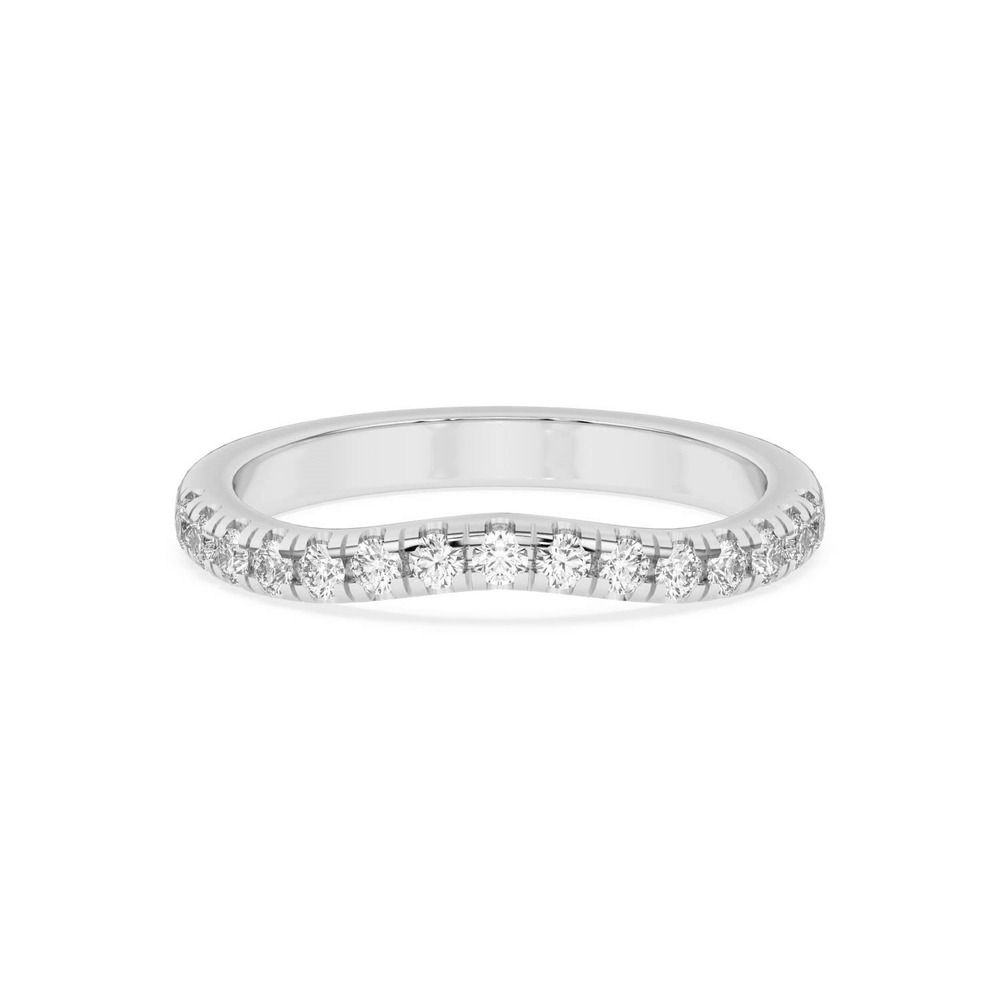 360 degree view of Petalo Pavé Curved Band