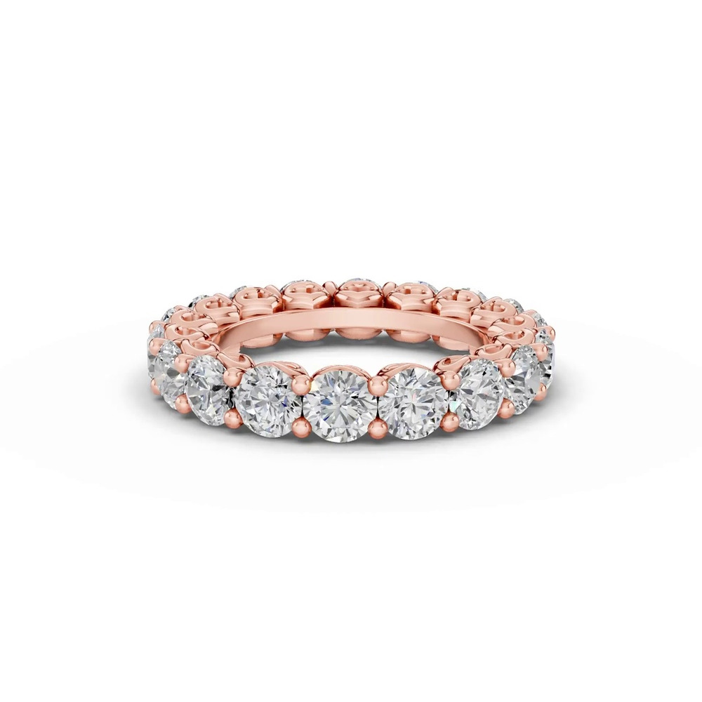 360 degree view of Sculpted Heart Diamond Eternity Ring (4 ct. tw.)