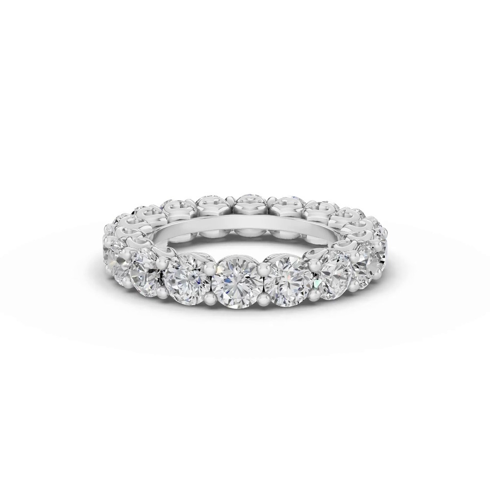 360 degree view of Sculpted Heart Diamond Eternity Ring (4 ct. tw.)