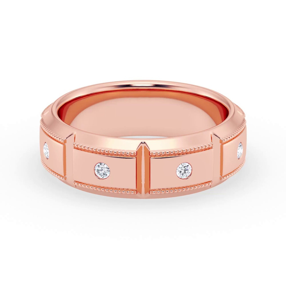 360 degree view of Milgrain Brick Lab Diamond Eternity Band (6.8mm)