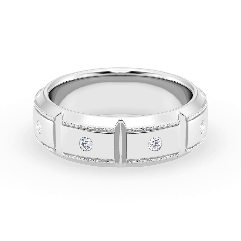 360 degree view of Milgrain Brick Lab Diamond Eternity Band (6.8mm)