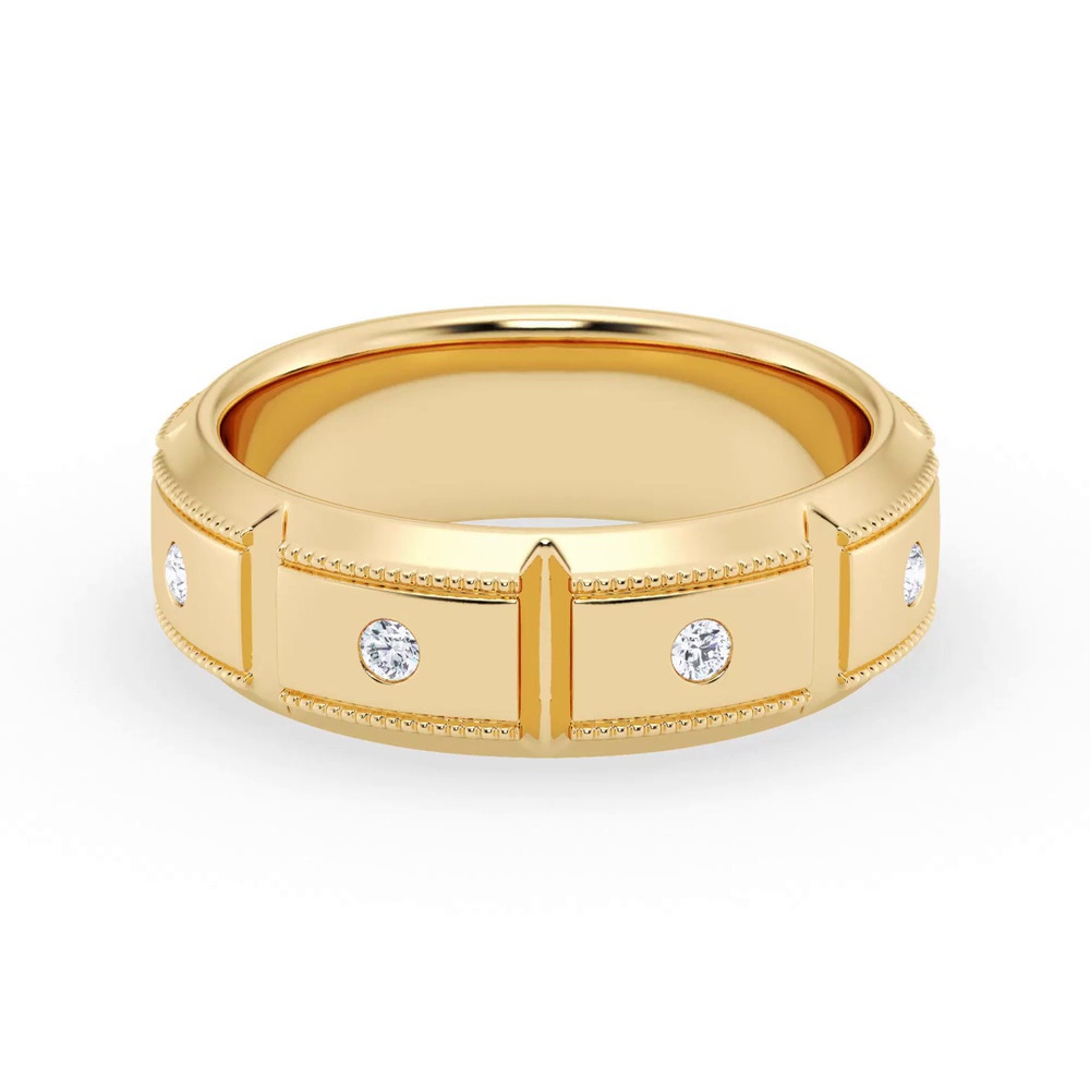 360 degree view of Milgrain Brick Lab Diamond Eternity Band (6.8mm)
