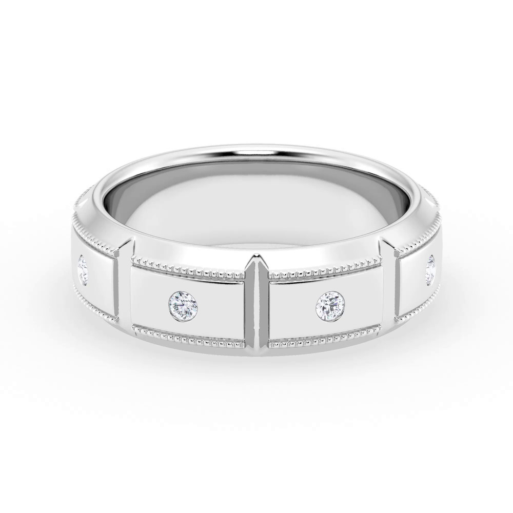 360 degree view of Milgrain Brick Lab Diamond Eternity Band (6.8mm)