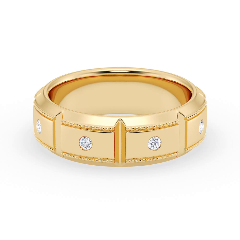 360 degree view of Milgrain Brick Lab Diamond Eternity Band (6.8mm)