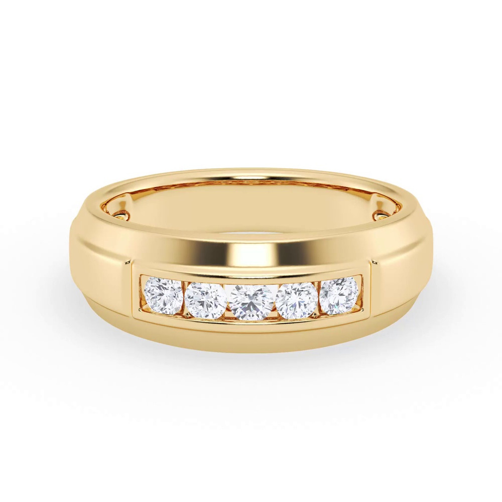 360 degree view of Raised Channel-Set Lab Diamond Band (7mm)
