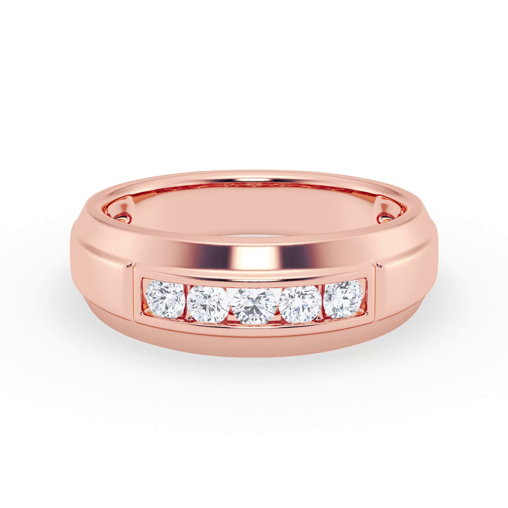 360 degree view of Raised Channel-Set Lab Diamond Band (7mm)