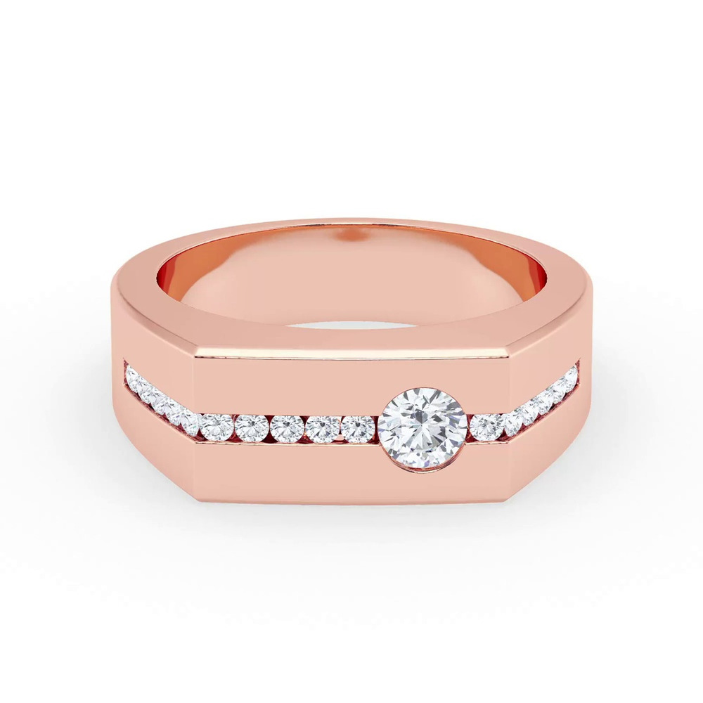 360 degree view of Angled Pavé Lab Diamond Band (7.5mm)
