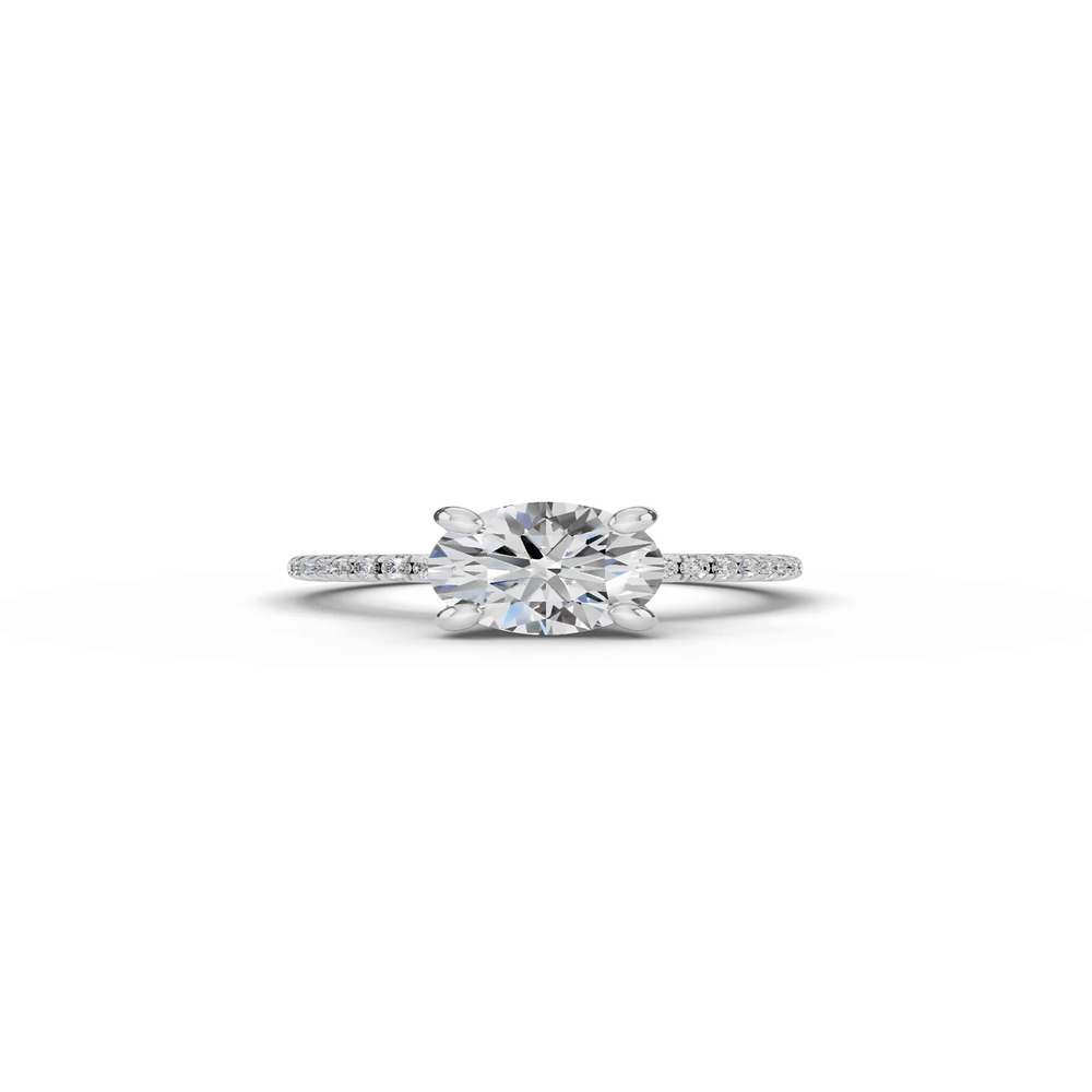 360 degree view of Tradition Hidden Halo Lab Pavé Engagement Ring (1/4ct. tw.)
