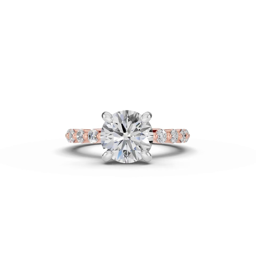 360 degree view of Signature Hearts & Arrows Shared Prong Lab Engagement Ring (.70ct. tw.)