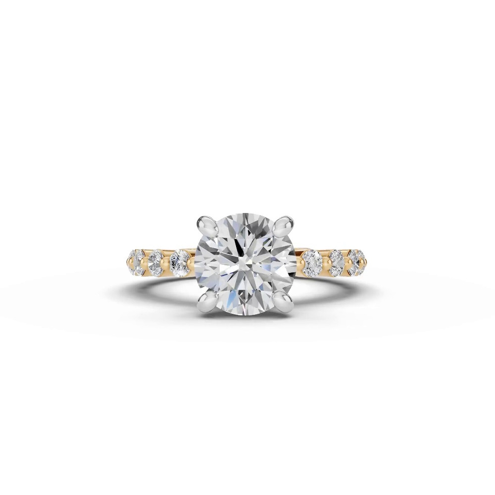 360 degree view of Signature Hearts & Arrows Shared Prong Lab Engagement Ring (.70ct. tw.)