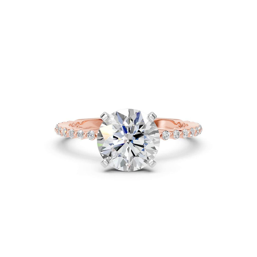 360 degree view of Signature Hearts & Arrows Hidden Halo Shared Prong Lab Engagement Ring (1/3ct. tw.)
