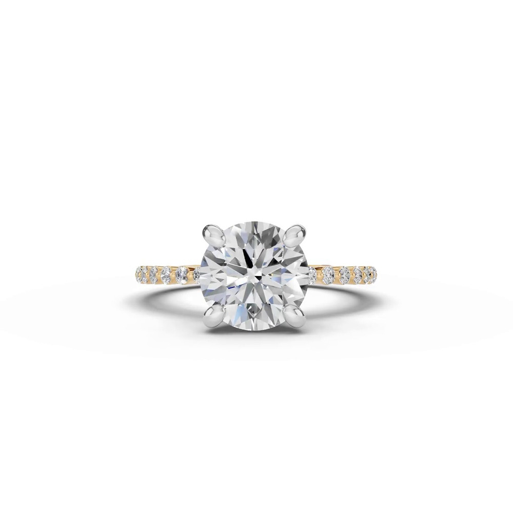 360 degree view of Signature Hearts & Arrows Hidden Halo Shared Prong Lab Engagement Ring (1/3ct. tw.)