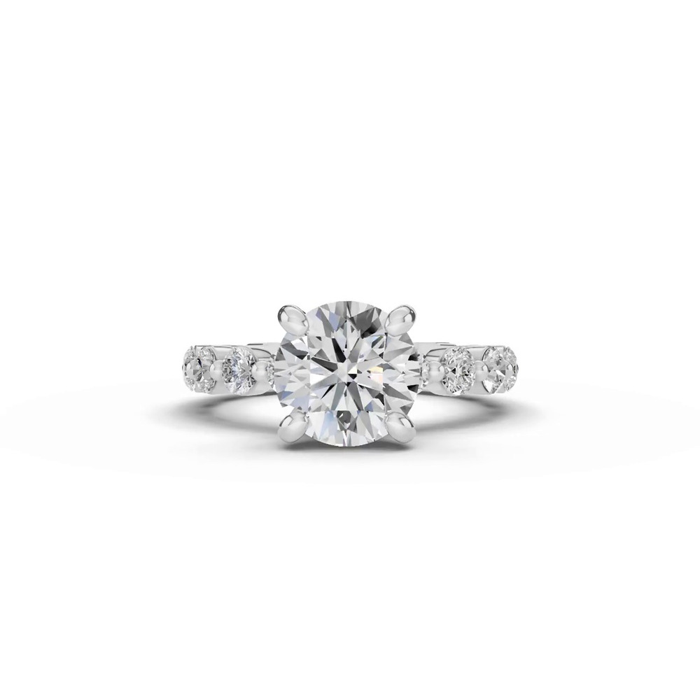 360 degree view of Signature Hearts & Arrows Hidden Halo Shared Prong Lab Engagement Ring (1.00ct. tw.)