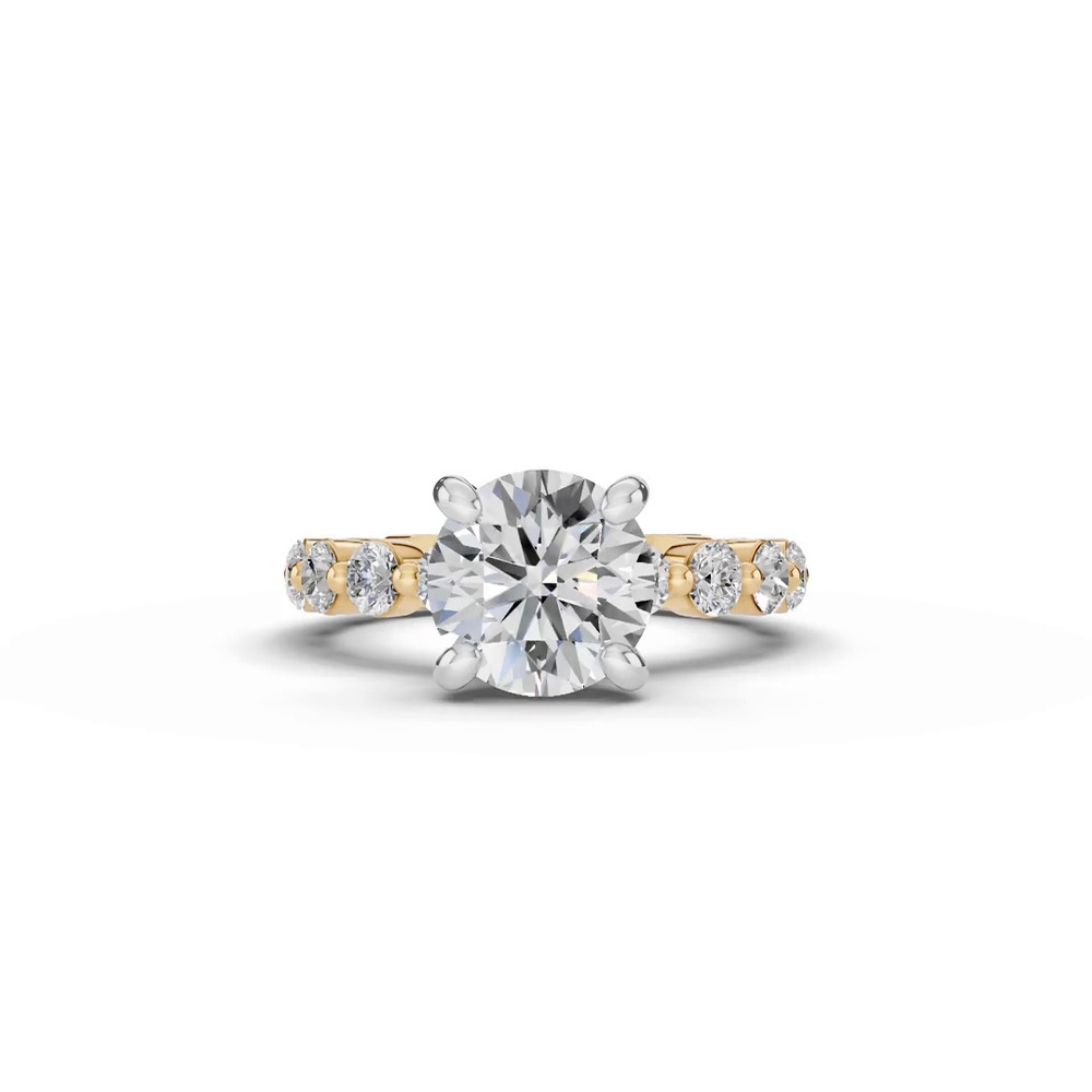360 degree view of Signature Hearts & Arrows Hidden Halo Shared Prong Lab Engagement Ring (1.00ct. tw.)
