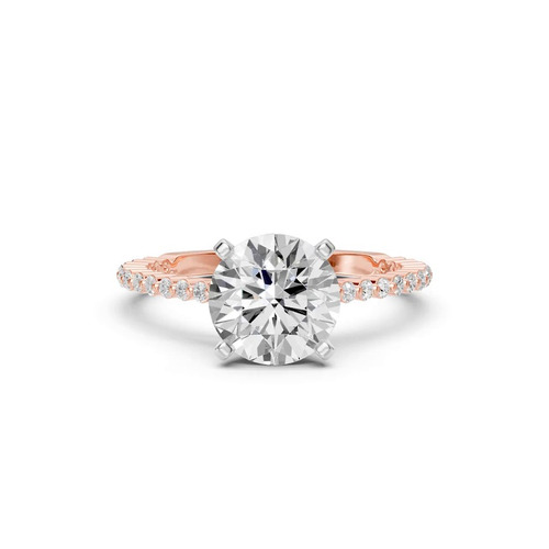 360 degree view of Signature Hearts & Arrows Shared Prong Cathedral Lab Engagement Ring (1/4ct. tw.)
