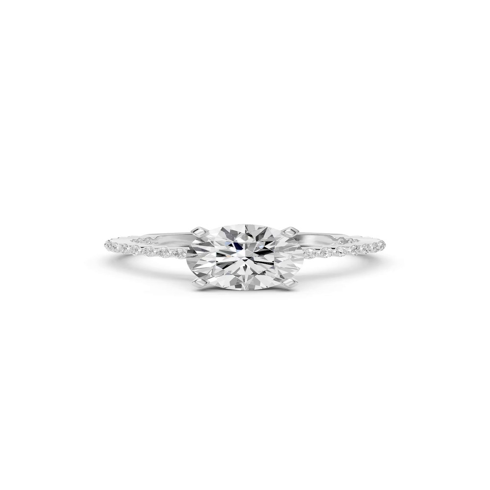 360 degree view of Signature Hearts & Arrows Shared Prong Cathedral Lab Engagement Ring (1/4ct. tw.)