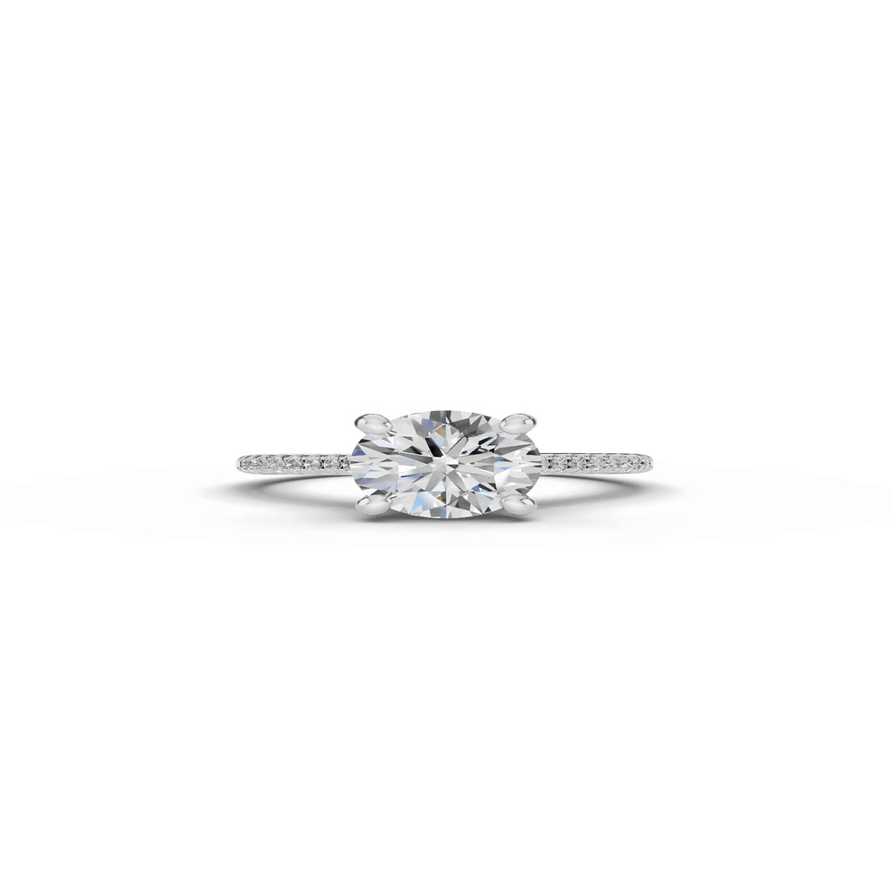 360 degree view of Tradition Pavé Lab Cathedral Engagement Ring (.15ct. tw.)