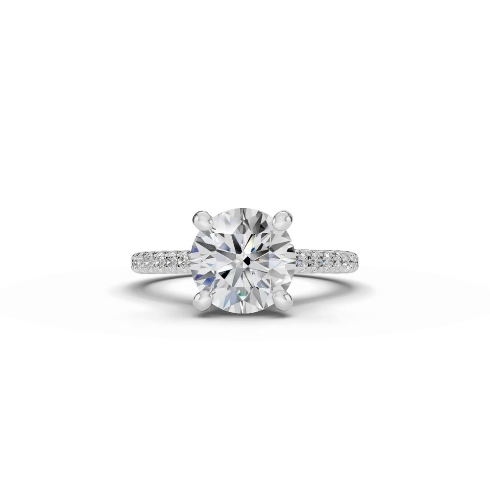 360 degree view of Tradition Pavé Lab Cathedral Engagement Ring (1/5ct. tw.)