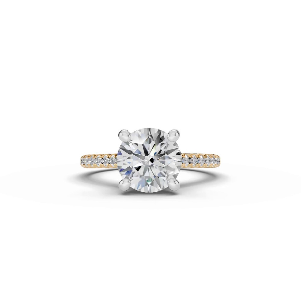 360 degree view of Tradition Pavé Lab Cathedral Engagement Ring (1/5ct. tw.)