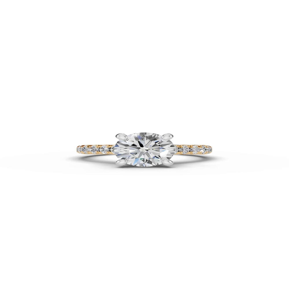 360 degree view of Tradition Pavé Lab Cathedral Engagement Ring (.45ct. tw.)