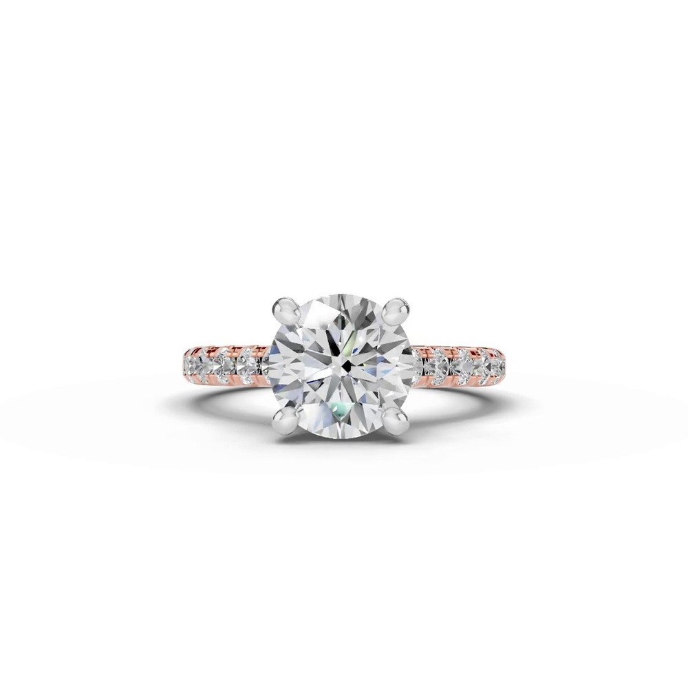 360 degree view of Tradition Pavé Lab Cathedral Engagement Ring (.45ct. tw.)