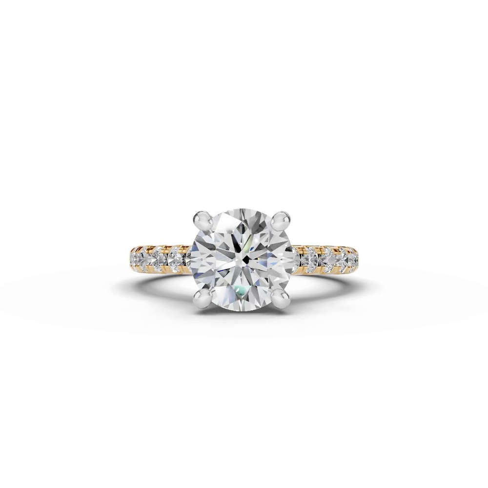 360 degree view of Tradition Pavé Lab Cathedral Engagement Ring (.45ct. tw.)