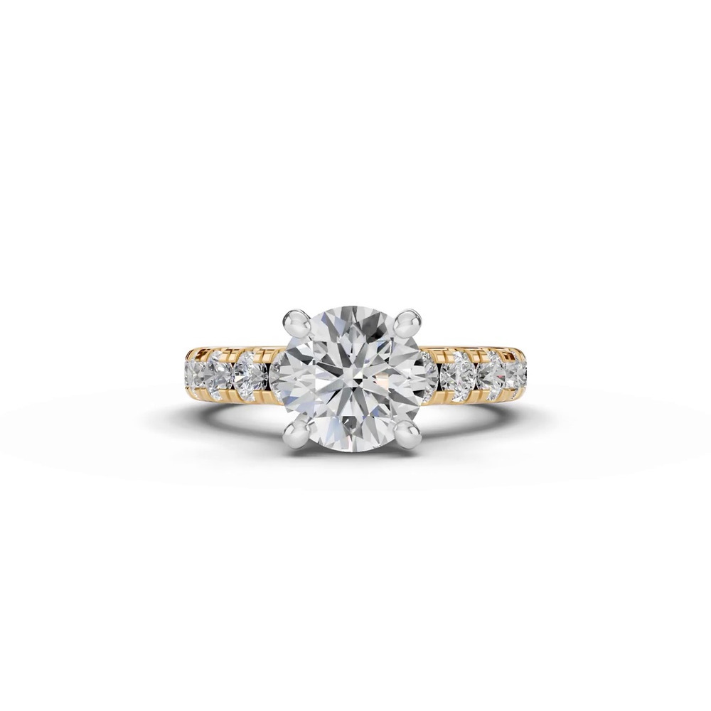 360 degree view of Tradition Pavé Lab Cathedral Engagement Ring (.90ct. tw.)
