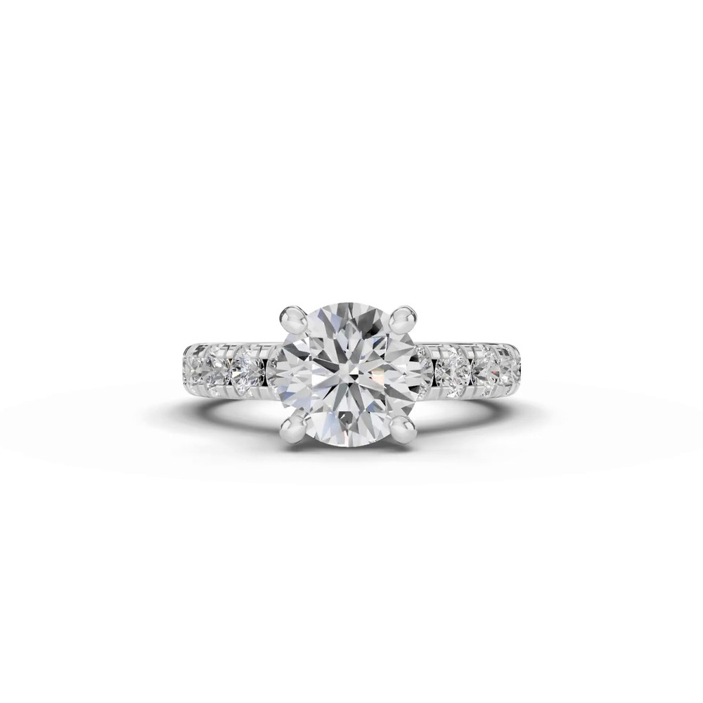 360 degree view of Tradition Pavé Lab Cathedral Engagement Ring (.90ct. tw.)