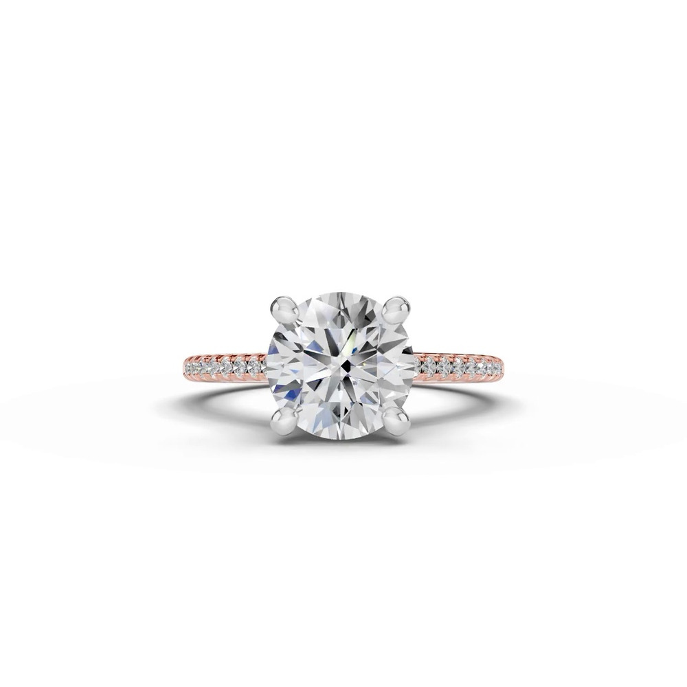 360 degree view of Signature Hearts & Arrows Classic Hidden Halo Cathedral Lab Engagement Ring (1/4ct. tw.)