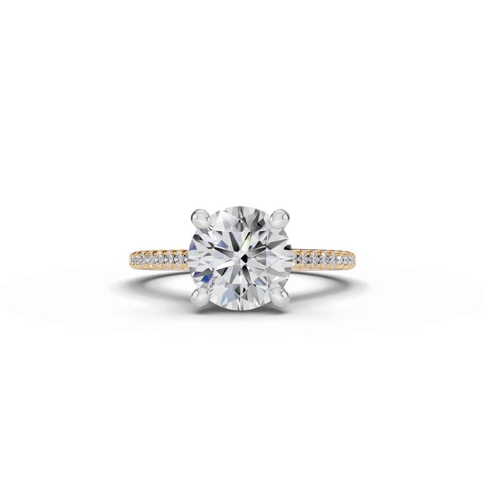360 degree view of Signature Hearts & Arrows Classic Hidden Halo Cathedral Lab Engagement Ring (1/4ct. tw.)