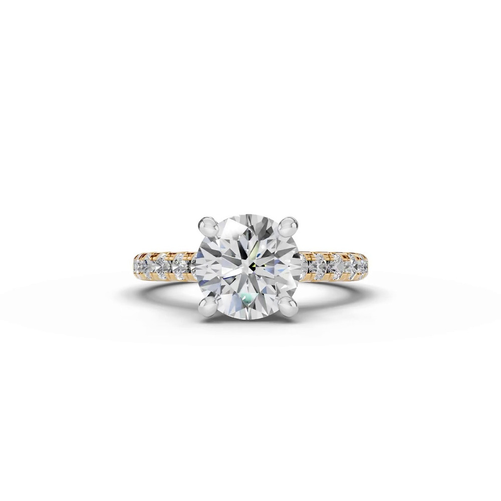 360 degree view of Signature Hearts & Arrows Classic Hidden Halo Cathedral Lab Engagement Ring (.55ct. tw.)