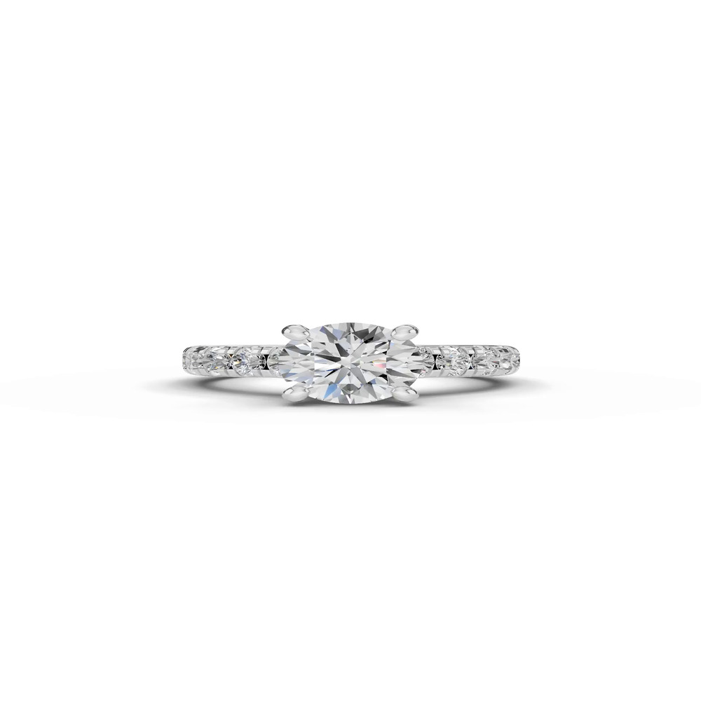 360 degree view of Tradition Hidden Halo Cathedral Pavé Lab Engagement Ring (1.00ct. tw.)