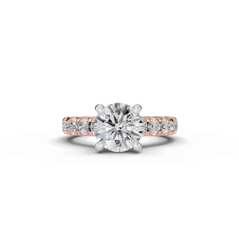 360 degree view of Signature Hearts & Arrows Classic Hidden Halo Cathedral Lab Engagement Ring (1.00ct. tw.)