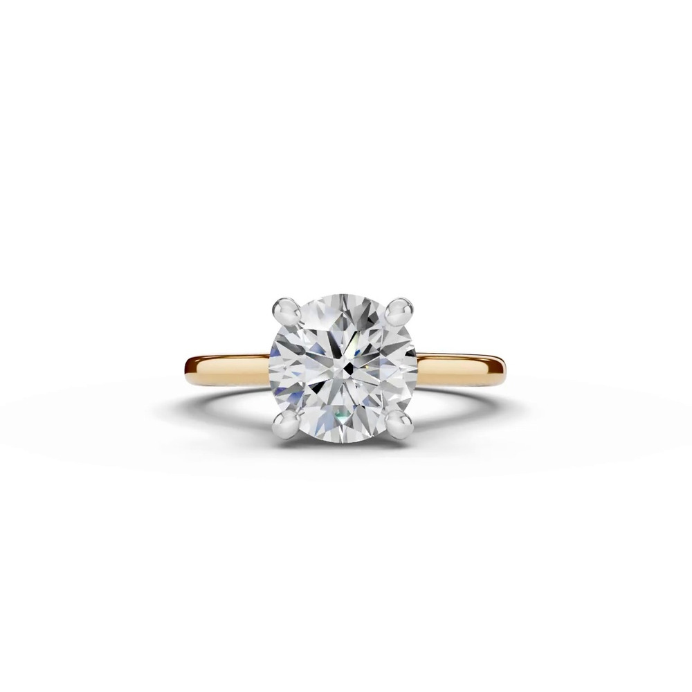 360 degree view of Tradition Hidden Halo Cathedral Lab Engagement Ring (2mm)