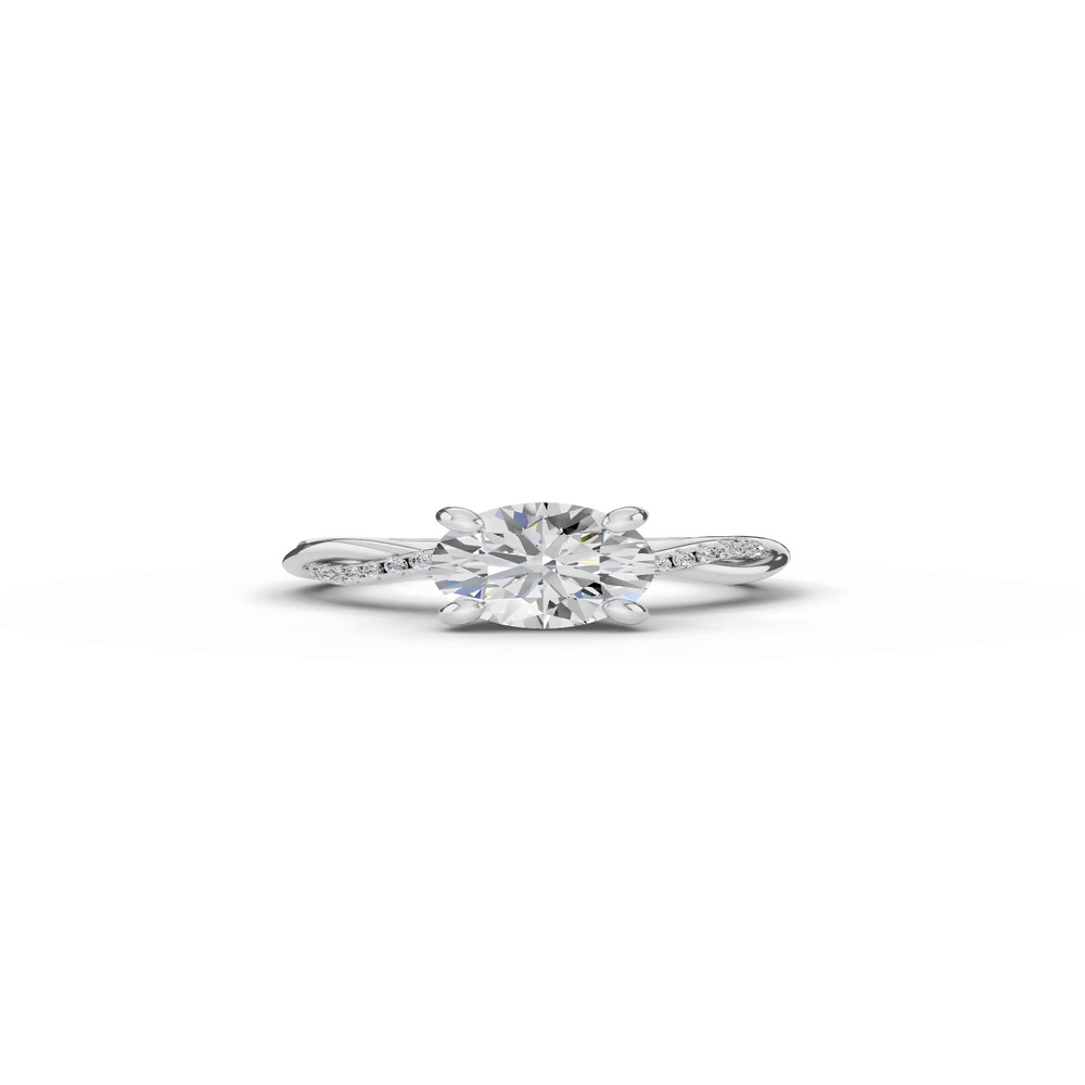 360 degree view of Signature Hearts & Arrows Pavé Twist Lab Engagement Ring