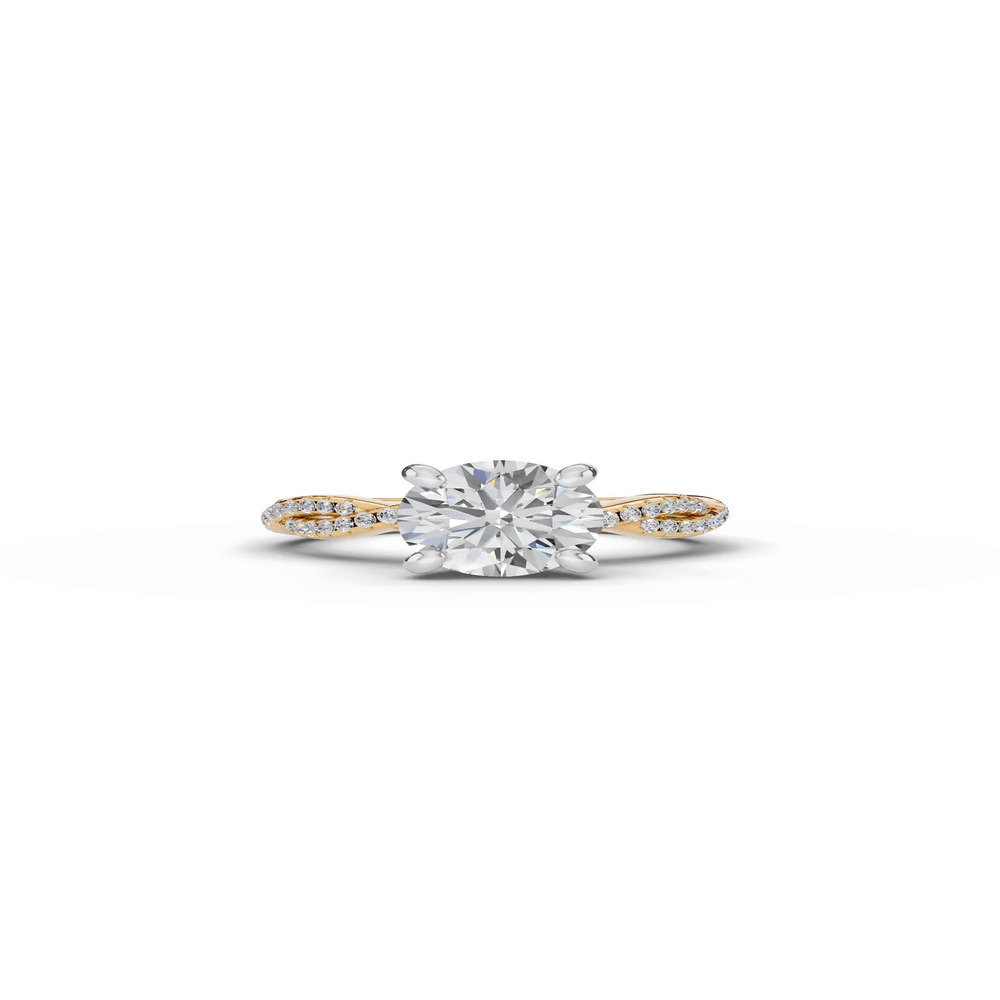 360 degree view of Signature Hearts & Arrows Pavé Spiral Lab Engagement Ring