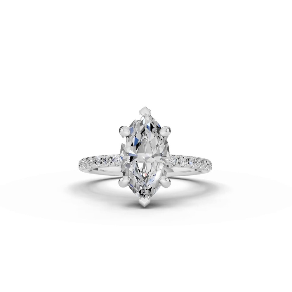 360 degree view of Signature Hearts & Arrows Pavé Lab Engagement Ring (1/4ct. tw.)