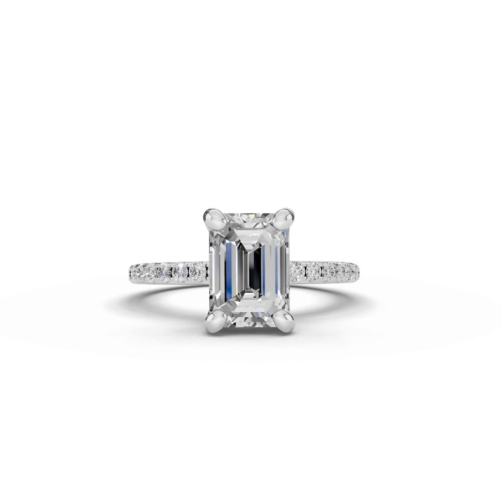 360 degree view of Signature Hearts & Arrows Pavé Lab Engagement Ring (1/4ct. tw.)