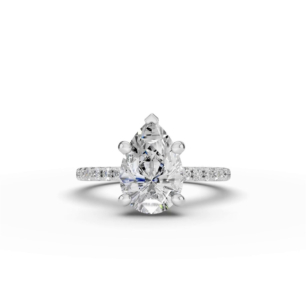 360 degree view of Signature Hearts & Arrows Pavé Lab Engagement Ring (1/4ct. tw.)
