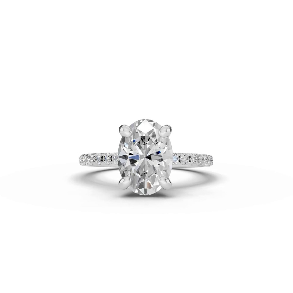 360 degree view of Signature Hearts & Arrows Pavé Lab Engagement Ring (1/4ct. tw.)