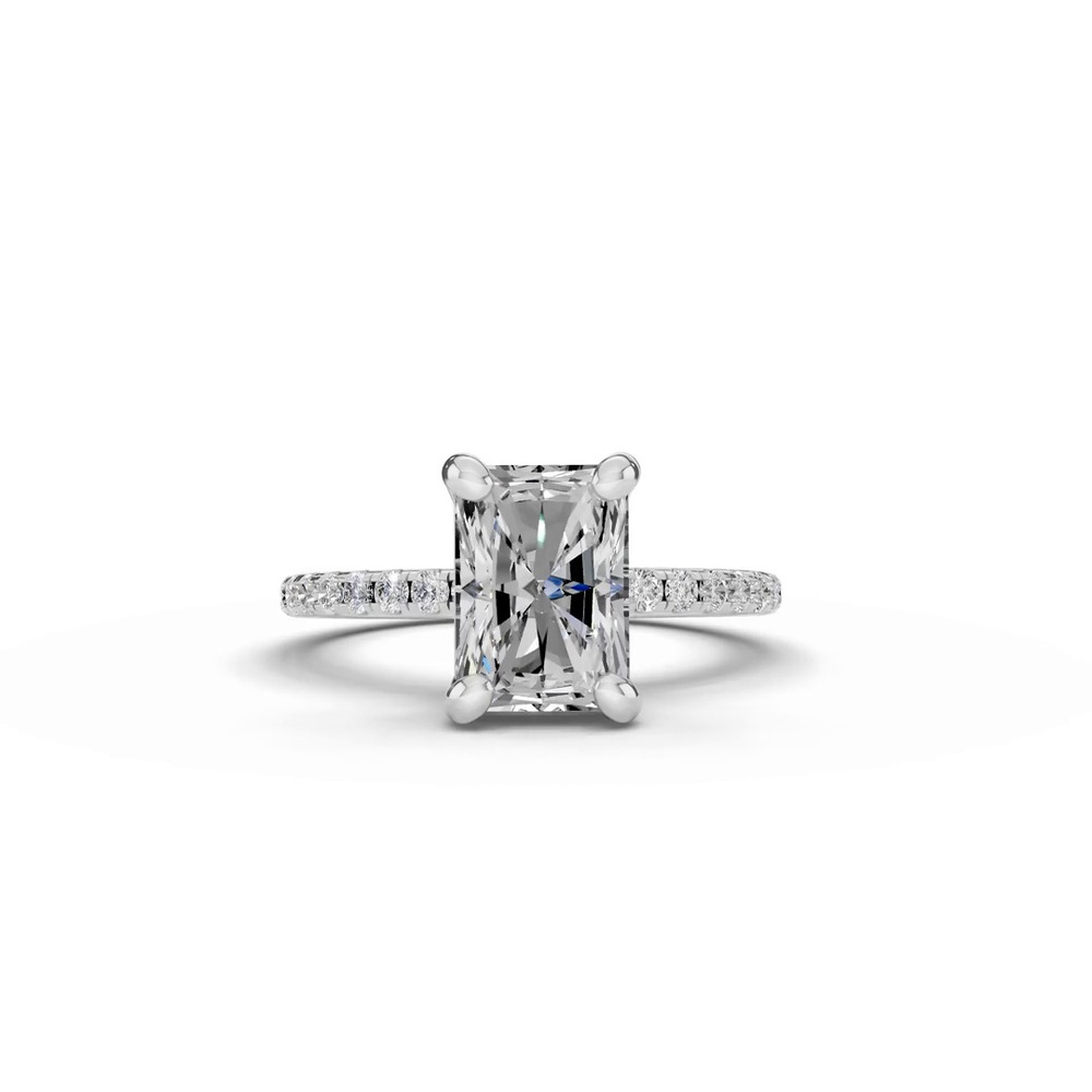 360 degree view of Signature Hearts & Arrows Pavé Lab Engagement Ring (1/4ct. tw.)