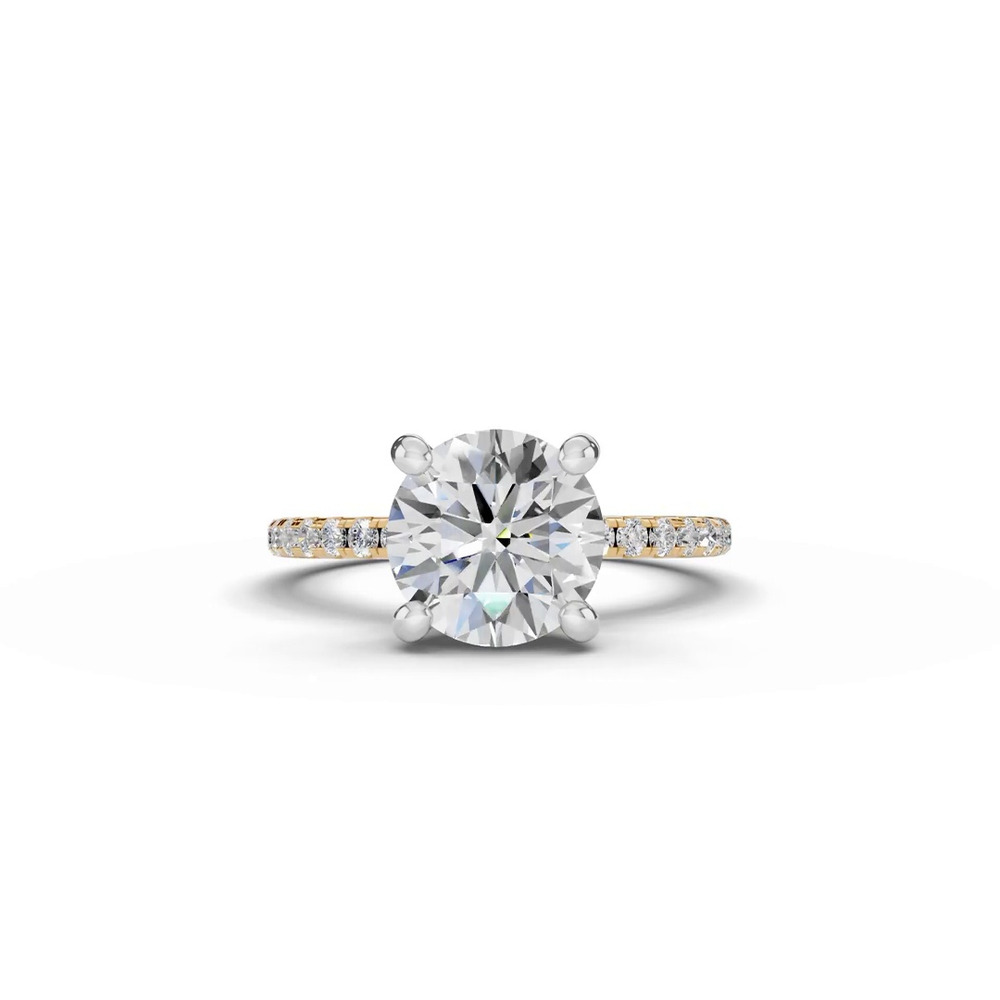 360 degree view of Signature Hearts & Arrows Pavé Lab Engagement Ring (1/4ct. tw.)