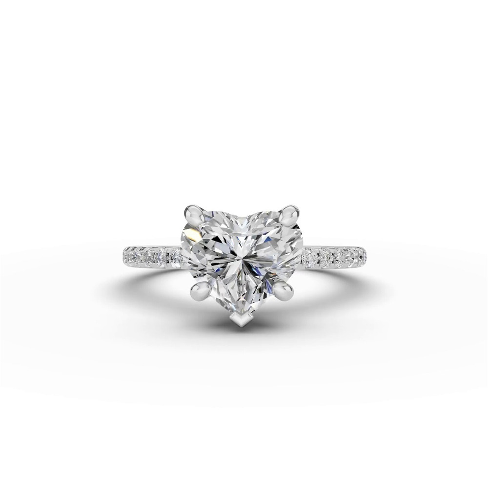 360 degree view of Signature Hearts & Arrows Classic Hidden Halo Pavé Lab Engagement Ring (1/4ct. tw.)